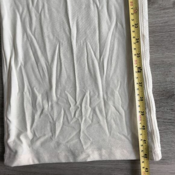 NWT Joan Boyce 2 Piece Outfit Cream Cold Shoulder Top Pants 2 XL - Picture 12 of 14